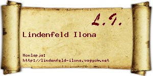 Lindenfeld Ilona névjegykártya